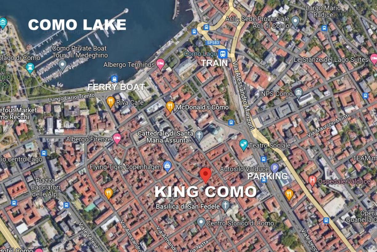 King Como Lake Center 9 Posti Letto- Grande Terrazza - 2 Bagni Privati Экстерьер фото